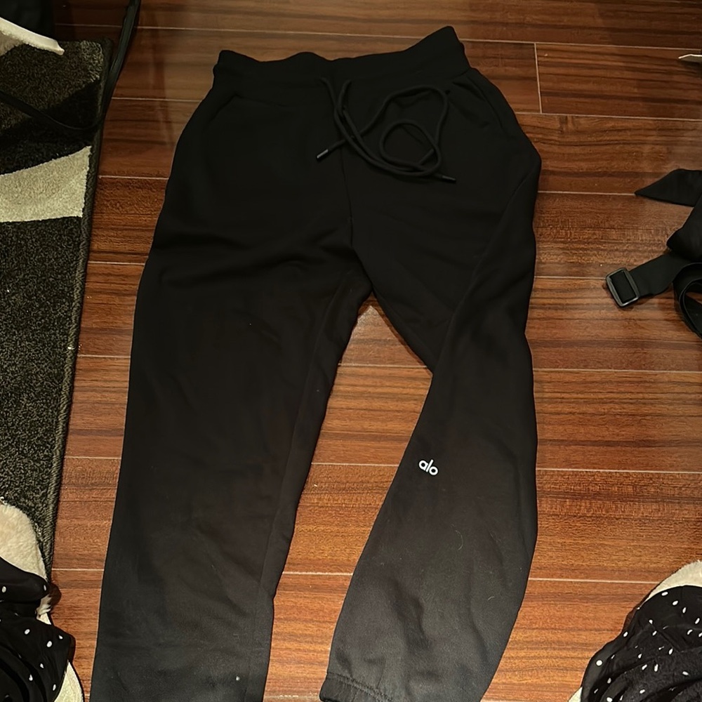 Black Jogger Pants with Logo
